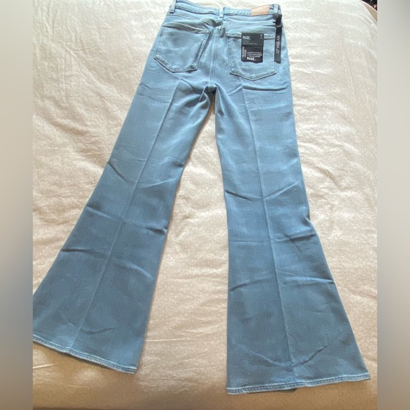 NWT Paige Charlie high rise super flare jeans in “luminaries” light wash - Picture 7 of 15